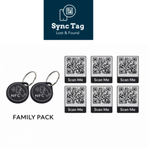 Family Pack– 6 QR Stickers + 2 NFC Tags